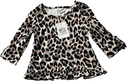 Little girls cheetah tunic