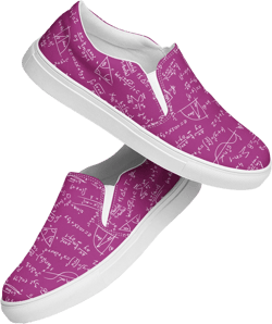 Math Calculus Canvas Shoes Women, Math Lover Gift, Math Student Teacher Gift, Slip-On Canvas Sneaker Shoes, Math Enthusiast, Comfortable