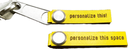 Personalized Zipper Tags for Large Zipper Pulls - Set of 5 - Custom Zipper Branding Tags for Handmade Hoodies Jackets Backpacks Bags