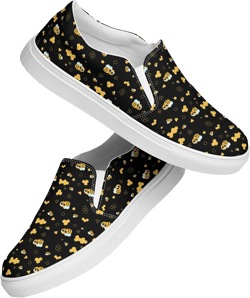 Insect Bumblebee Canvas Shoes Women, Cute Designer Slip-On Shoes, Fashionable Comfortable Low-Top Canvas Sneaker Shoes, Bee Lover Gift