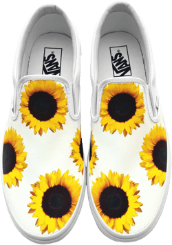 Sunflower Custom Vans Brand Slip-on Shoes