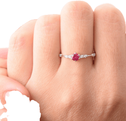 Womens Dainty Ruby Silver Promise Ring, Delicate Womens Promise Ring, Ruby Jewelry, Pink Stone Ring, Ruby Engagement Ring, Small Silver Ring
