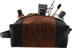 Mens Toiletry Bag Personalized Waterproof Leather Dopp Kit for Him, Personalized Gift for Him, Groomsmen Gifts Personalized Gift for Dad