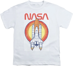 NASA Vintage Space Shuttle Kid&#39;s White T-Shirts