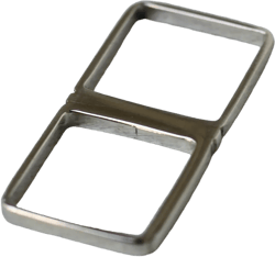 Square ring, 2 finger ring, modern art deco, sterling silver double square ring, multi finger ring, statement jewelry, architectural ring