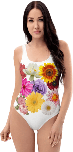 Flower Power / One-Piece Swimsuit / Bodysuit / Leotard