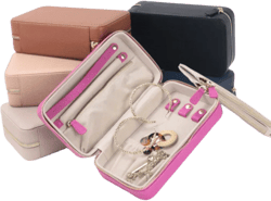 PU pebble leather travel box Custom Case, Jewelry Box, Christmas Gift, Holiday Gift, Portable Box, Accessories Storage, Personalized