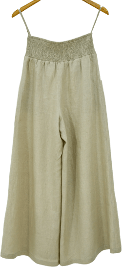 Wide Linen Pants, Elastic Waist Palazzos, High Waisted Comfy Trousers, Loose Trousers with Pockets, Flared Fit, Plus Size Custom Clothing