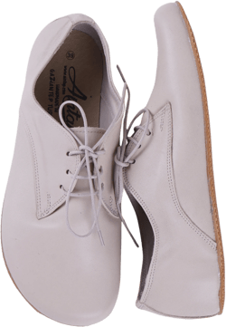 WOMEN Zero Drop Oxford Barefoot CREAM SMOOTH Leather Handmade Shoes, Natural, Colorful, Slip-On 5mm Rubber Outsole