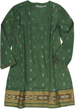 Ayurvastram - KRITIgold Block Printed Pure Cotton Tunic Top Kurti