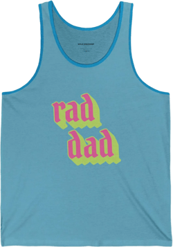 Rad Dad Jersey Tank - Perfect for Father&#39;s Day, Gifts for Dad, Summer Casual Wear, Family Gatherings, Trendy Father Apparel, 90s aesthetic
