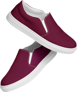 Solid Plum Women’s Slip-On Canvas Shoes, Comfortable Slip-On Sneakers for Women,Stylish Sneakers, Casual Slip-On Shoes, Easy Slip Off Design