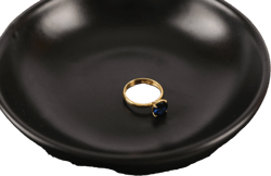 Sapphire Solitaire Silver Ring, 14K Gold Round Cut, Minimalist Wedding Band Ring, Solitaire Engagement Ring, Sapphire Silver Solitarie Ring