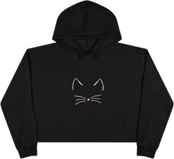 Kitty Kat Crop Hoodie | Adult | Teen | Womens Sweatshirts | Hoodies