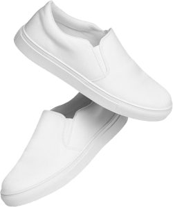 JacWats Women’s White slip-on canvas shoes