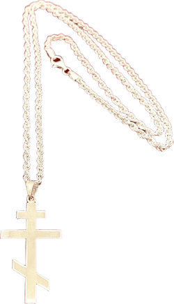 Orthodox Cross Necklace - Sterling Silver Orthodox Cross Pendant - Religious Jewelry for Men and Women
