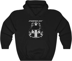 Ford GT 2017 2020 White Stripes Multi color Hoodie Ford GT Hooded Sweatshirt Car Hoodies Gifts for Car Enthusiasts Cars Gift