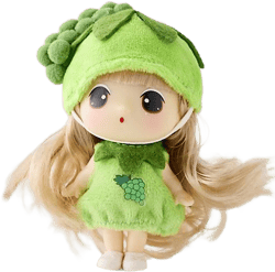Ddung Women's Fruit Series Doll Blind Box Keychain