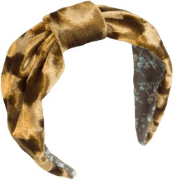 Velvet Headbands for Women Trendy Light Brown Floral Print Wide Top Knotted Headband for Women’s Fashion Thick Boho Vintage Hair Accessories for Girls Light Brown 1 Count (Pack of 1)