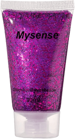 Mysense Purple Body Glitter Gel, Mardi Gras Face Glitter Makeup, Music Festival Rave Accessories, Chunky Mermaid Sequins for Eye Hair Decorations, Sparkling Paint for Women, 30g #04 Purple