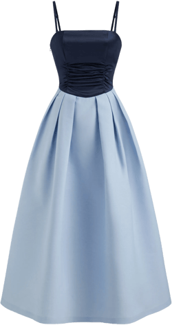 Satin Pleated Ruched Two Tone Maxi Dress With Removable Shoulder Straps