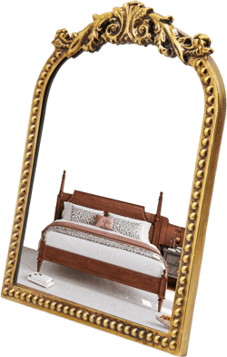 Amazon.com - Vintage Makeup Mirror Antique Vanity Mirror Gold Arched Tabletop Mirrors for Dresser,Baroque Ornate Standing Decor for Desk Living Room,Bedroom 12.1" x 9.8"