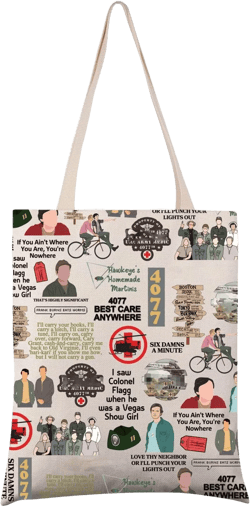 VAMSII Army Hospital Gift 4077th Army Shopping Bag Medical Tote Bag Red Cross Tote Bag 1970 American Black Comedy War