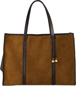 Suede tote bag