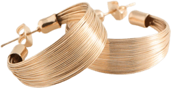 Embossed hoop earrings