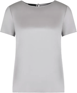 Emporio Armani Short Sleeve Blouse in Stretch Silk