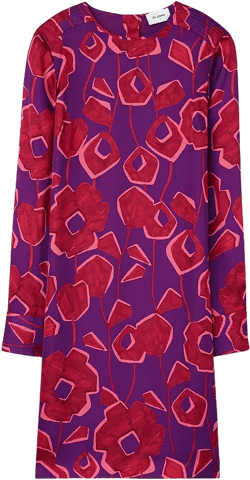 St. John Cubist Floral Print Dress