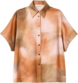 Lafayette 148 New York Oversized Silk Dolman Sleeve Top