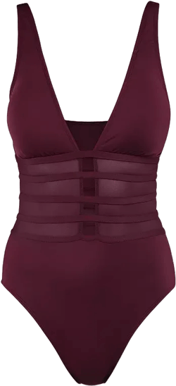 La Blanca Mesh Inset One Piece Swimsuit