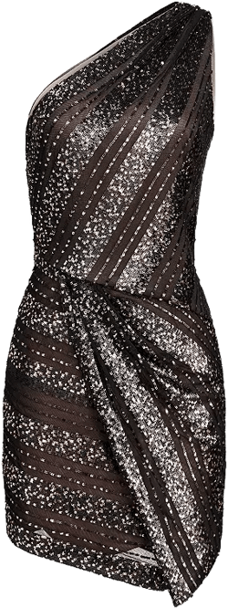 HALSTON Vail Sequined Mini Dress