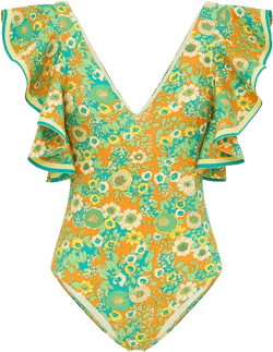 Alémais Cristina Ruffle One Piece Swimsuit
