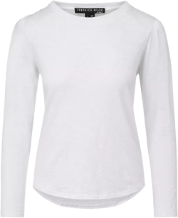 Veronica Beard Mason Gathered Shoulder Baseball Tee