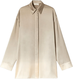 Lafayette 148 New York Silk Ombré Oversized Shirt