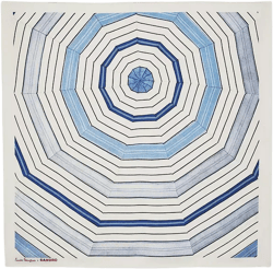 Sandro Striped Silk Scarf Top