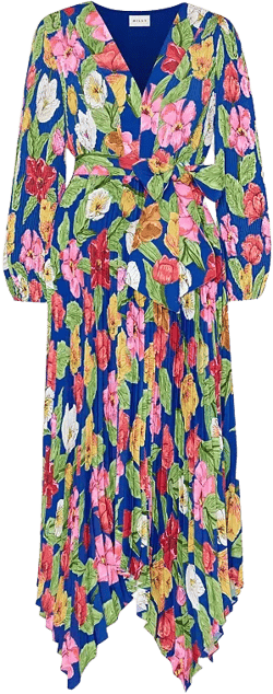 MILLY Liora Tulip Pleated Dress