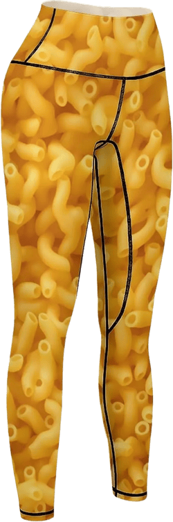 Macaroni And Cheese Women's Yoga Pants Novelty High Waist Workout Running Leggings