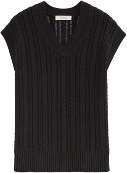 The Mesh Cable Vest in Everyday Cotton