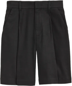 The Pleated Short in Stretch Linen