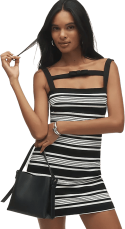 Hutch Sleeveless Square-Neck Knit Mini Dress