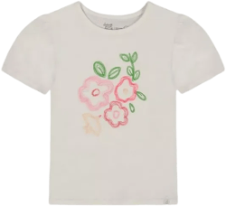 Deux par Deux Girls' Organic Cotton Tee with Puff Sleeve - Big Kid