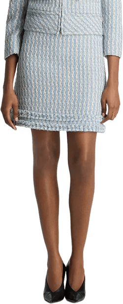 St. John Metallic Tweed Mini Skirt