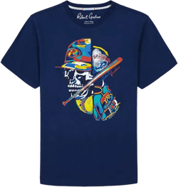 Robert Graham Skull Slugger Short Sleeve Graphic Tee