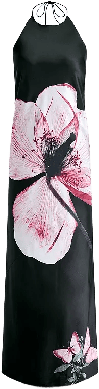 Alice and Olivia Montana Low Back Dress with Detachable Scarf