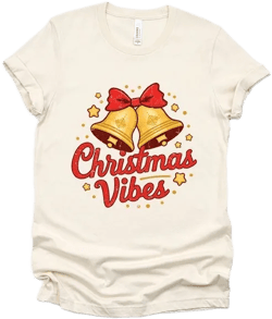 Simply Sage Market Women's Christmas Vibes Bell Short Sleeve Graphic Tee - XL - Cream