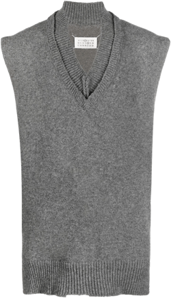 layered knitted vest