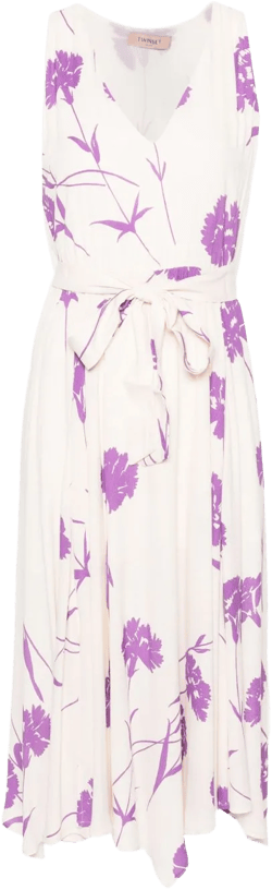 floral-print crepe maxi dress